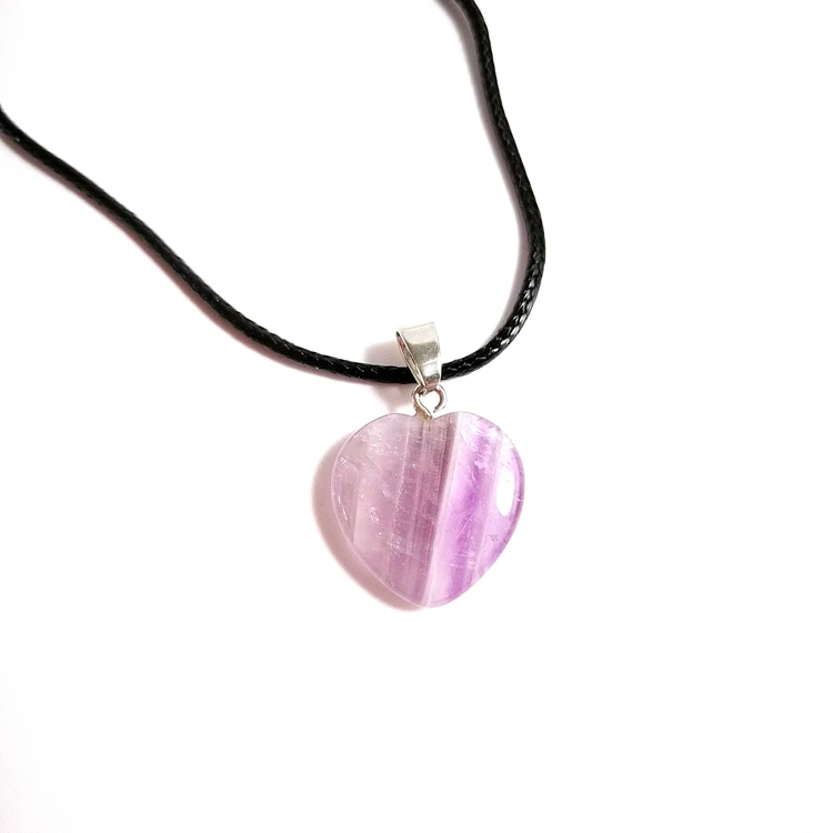 

Corporate gift gems amethyst heart pendant natural gemstone, Natural color pendant