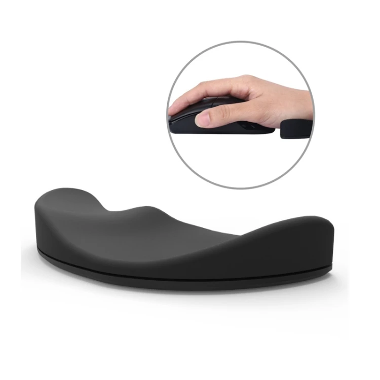 

Silicone Wrist Support Mouse Pad Mobile Palm Rest Office Hand Rest Mouse Pad Wrist Rest, Black