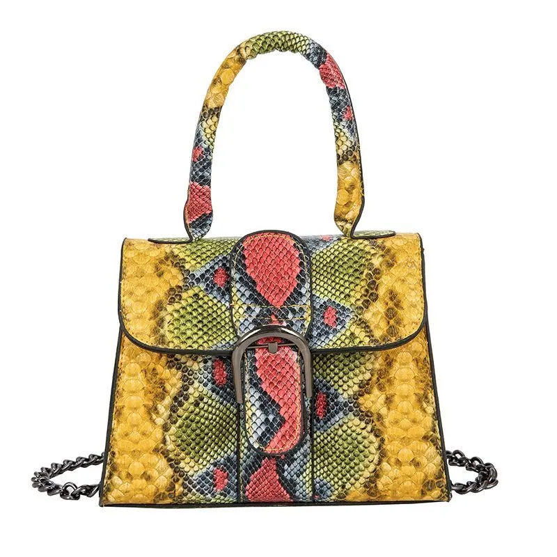 

RTS Newest Fashion Ladies Hand Bags Snakeskin Women Leather Shoulder Bags Handbags for Women, 4 colors