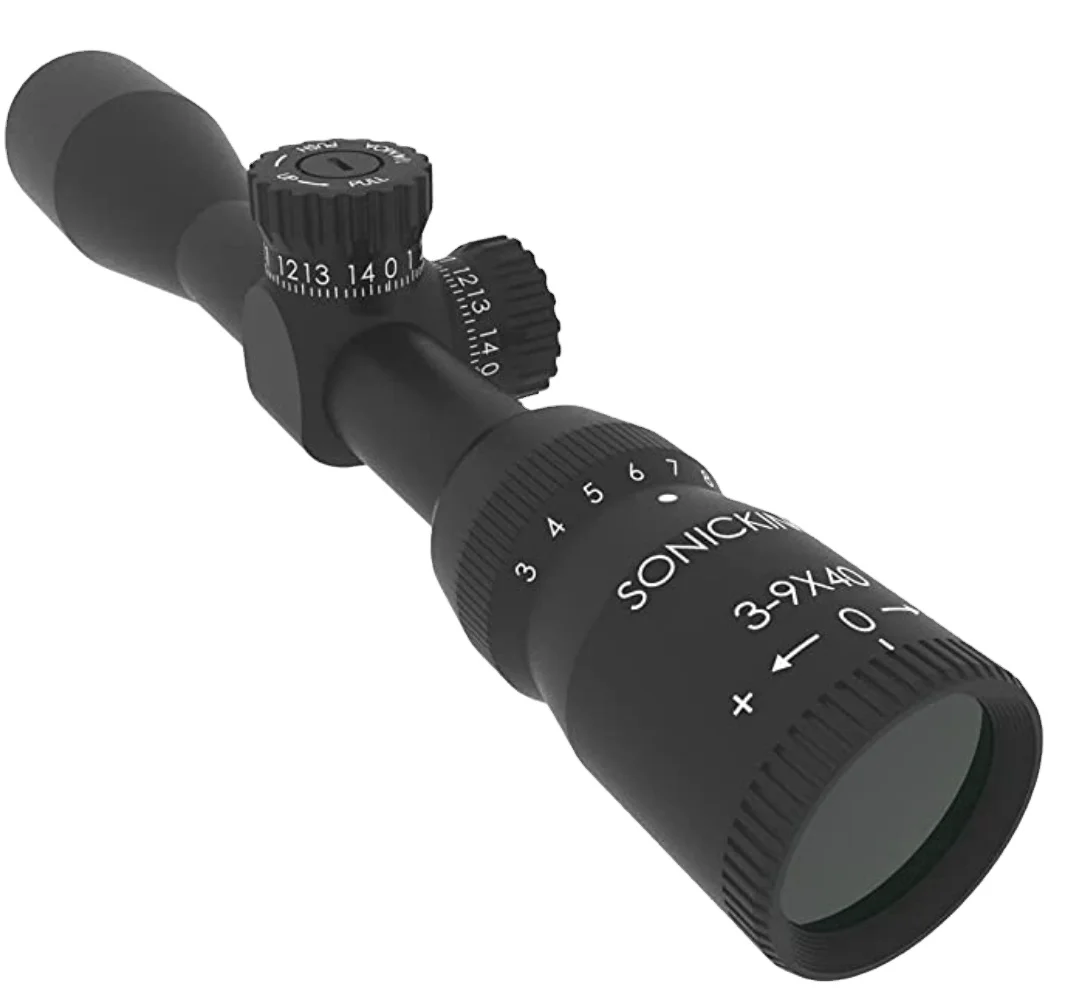 

3-9X40 Riflescope Tactical Optical Rifle Scope Sight Illuminated Sight Hunting Scopes, Matte black