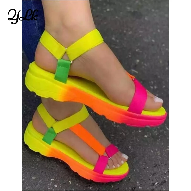 

ladies outdoor beach slippers MS 2020 new women spring/summer new soft-slip non-slip sandals foam sole durable sandals, Silver/rose red/yellow/red/black