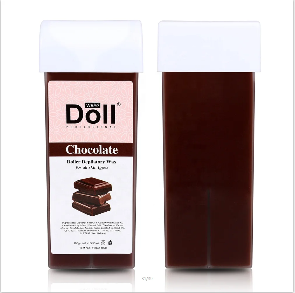 

Cheap 100g Chocolate Roll on Hot Film Depilating Painless Roller Wax for Hair Removal