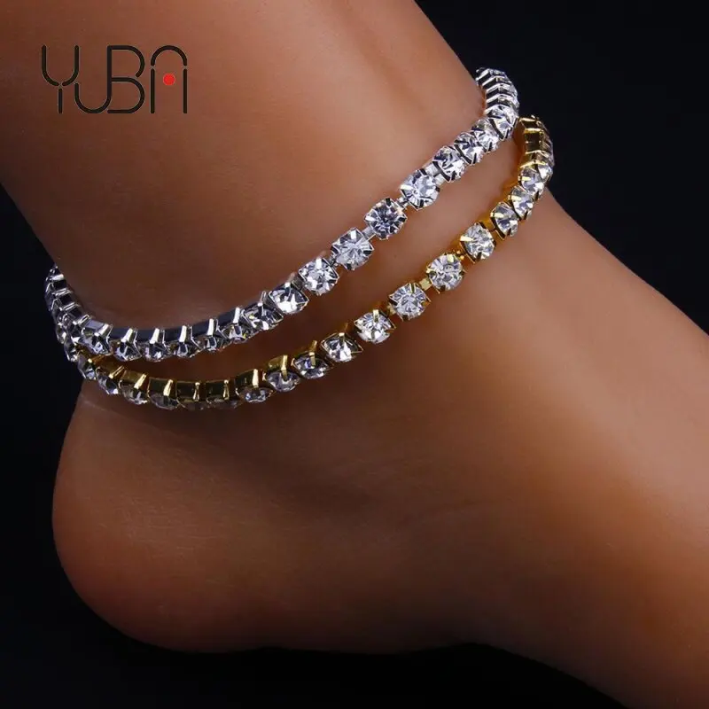 

Fashion women custom bling diamond rhinestone beach women anklet foot jewelrywholesale, As pictures