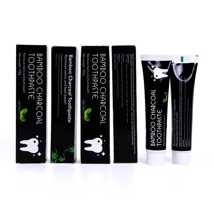 

Active Coal Toothpaste Teeth Whitening with Bamboo Activated Charcoal Mint Flavor Pure Black Natural Formula Coal Toothpaste