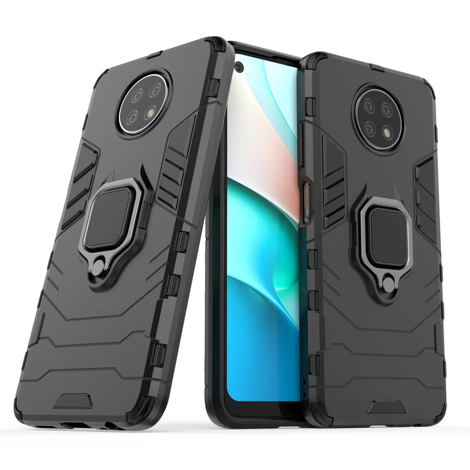 

For Xiaomi Redmi Note 9T case Rotating Ring bracket magnet car phone holder mobile phone case Note 9 5G