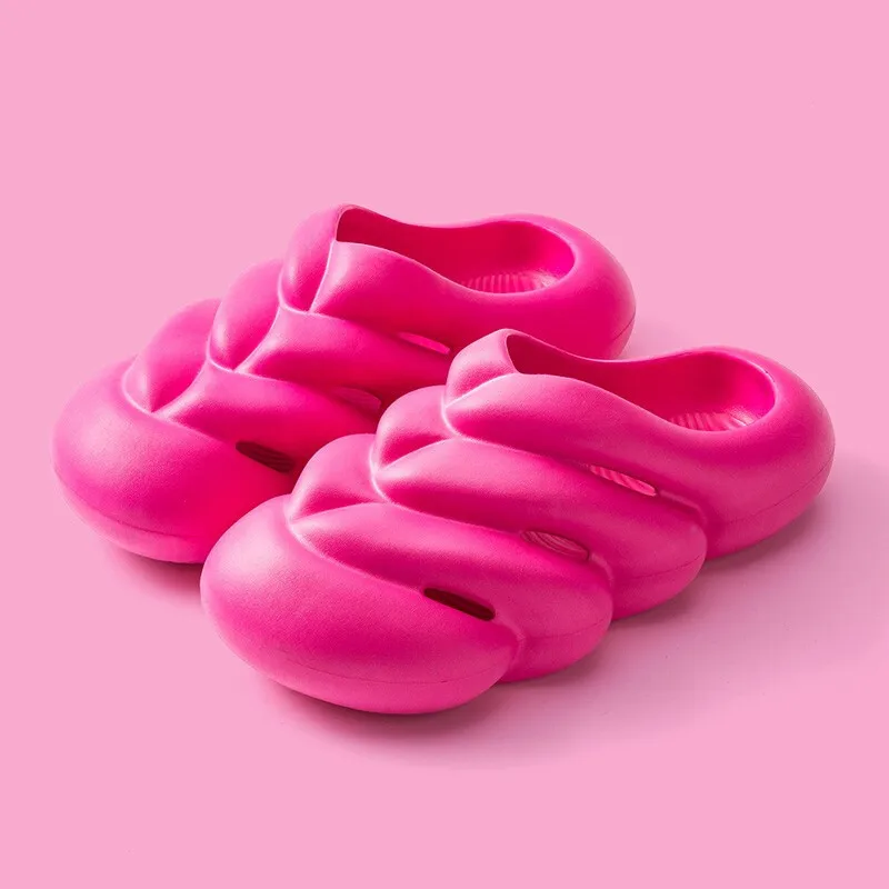 

Pink Bubble Shoes 2022 Unisex Fashion Outdoor EVA Clogs Women Sandals Home Lychee Bubble Skeleton Slides Slippers, See color options