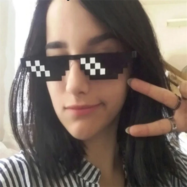 

pixel art glasses Thug life meme glasses Pixel styled glasses