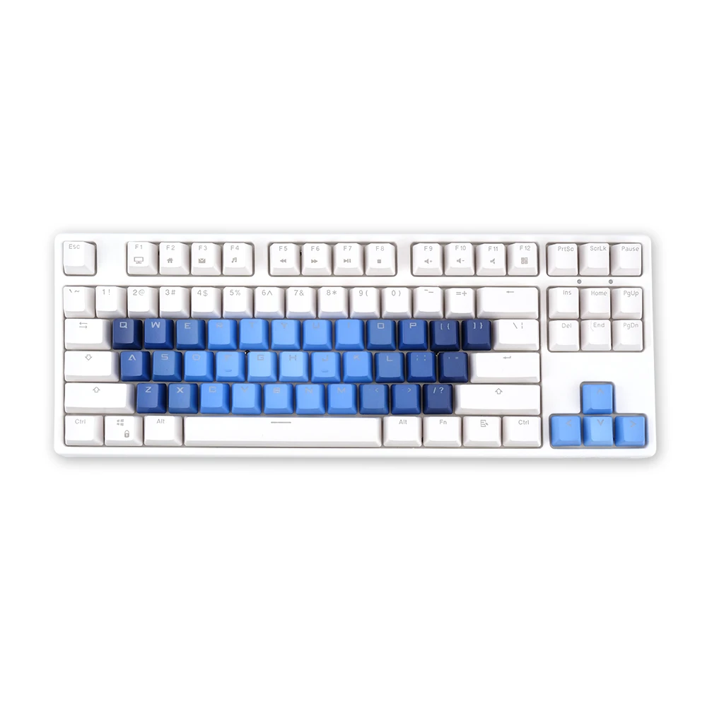 

Custom Keycap Keyboard Dip Dyed Gradient PBT Double shot Molding Keycaps Set, Blue
