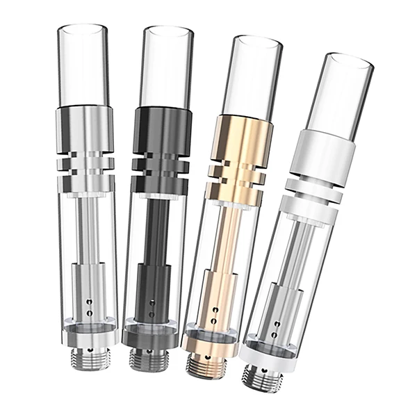 

electronic vape accessories Cbd vaporizer cartridge empty 0.5 ml 1 ml glass oil pipe co2 oil 510 cartridge, Silver/golden/black