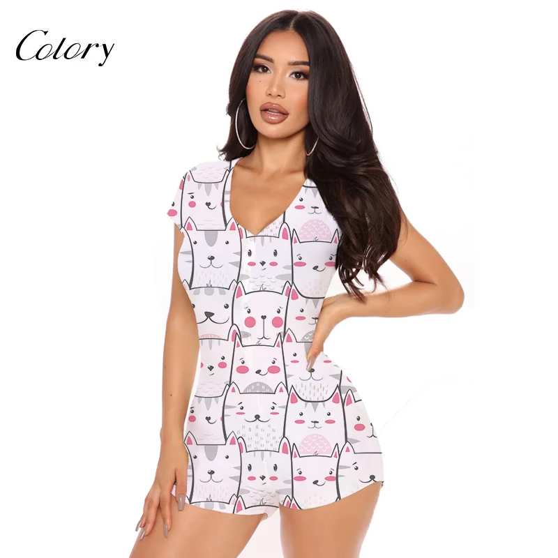 

Colory Onesie For Women Romper Shorts Cute Summer, Picture shows