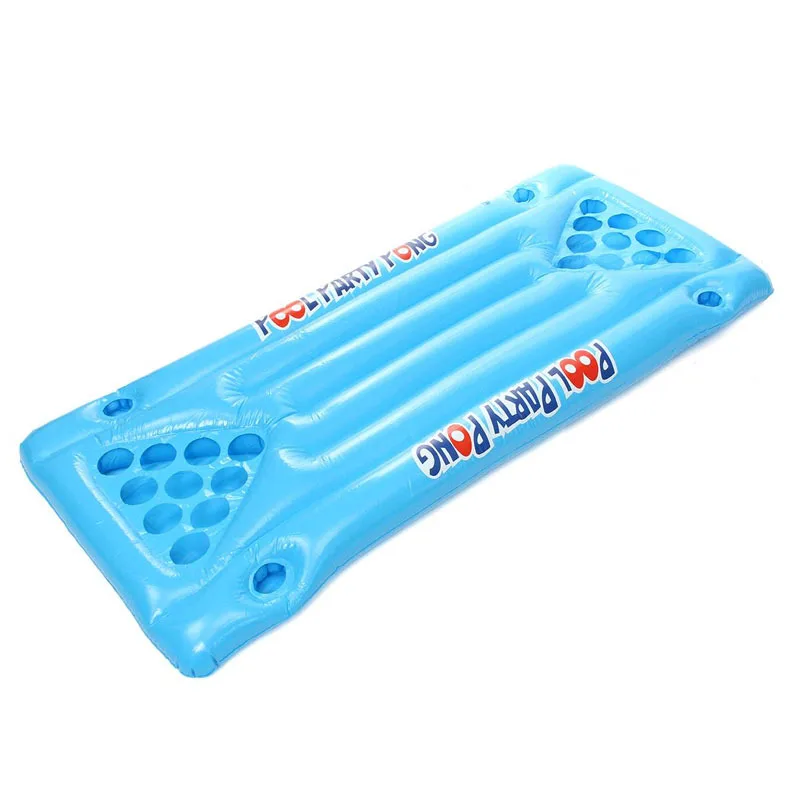 

Inflatable pool pong beer table cup hole game table entertainment ice trough swimming water party beer pong pool float