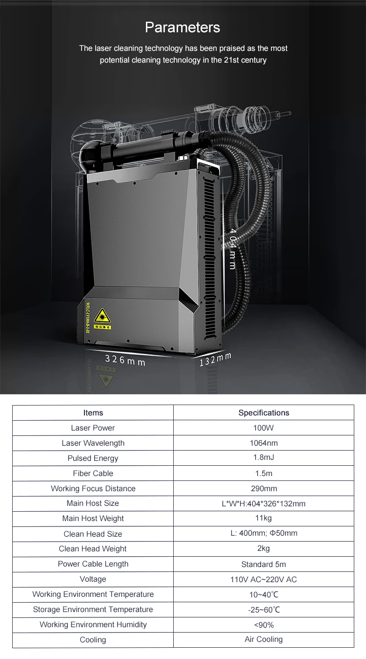 100W Backpack Portable Laser Cleaning Rust Removal Machine Manufacturers  and Suppliers China - Cheap, Low Price - MRJ-Laser