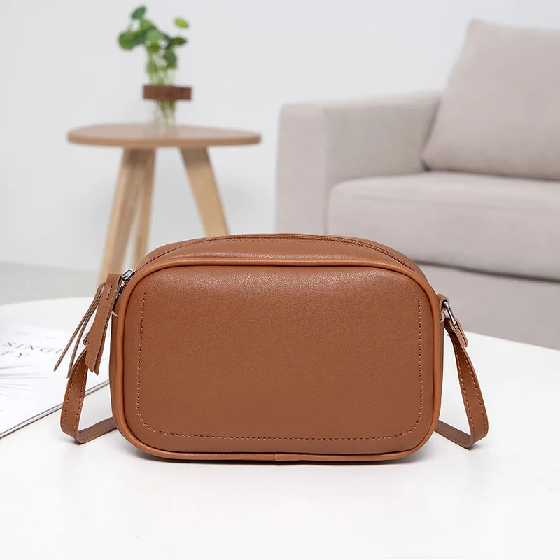 

The new South Korean version of pure color PU mobile phone bag one-shoulder bag fashion simple multi-functional cross-body bags