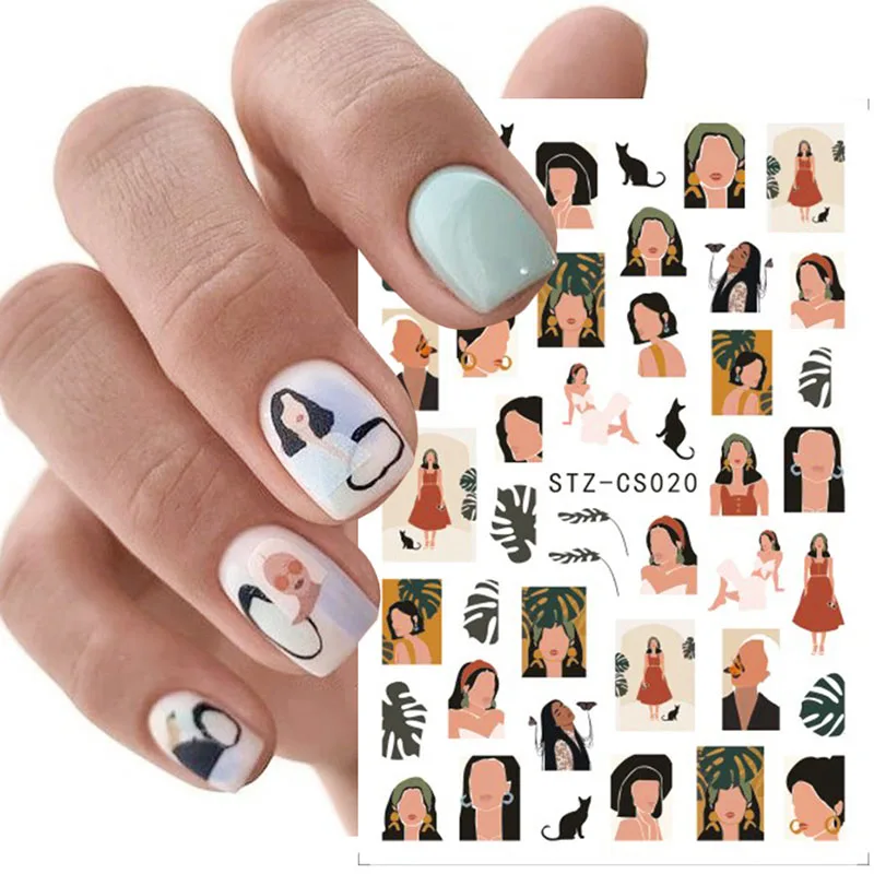 

Bview Tool 2021 Popular Wholesale Self-Adhesive 3D Designer Nail Art Decals Stickers With Flower Animal Fruit And Mermaid, As the picture