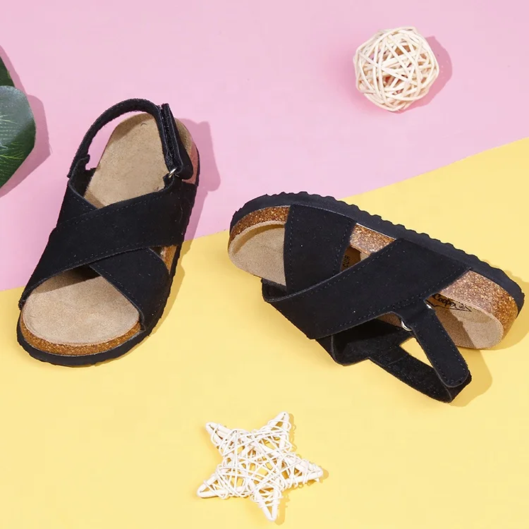 

Original factory new cheap latest imitation suede cork casual shoes fashionable kids flat sandals