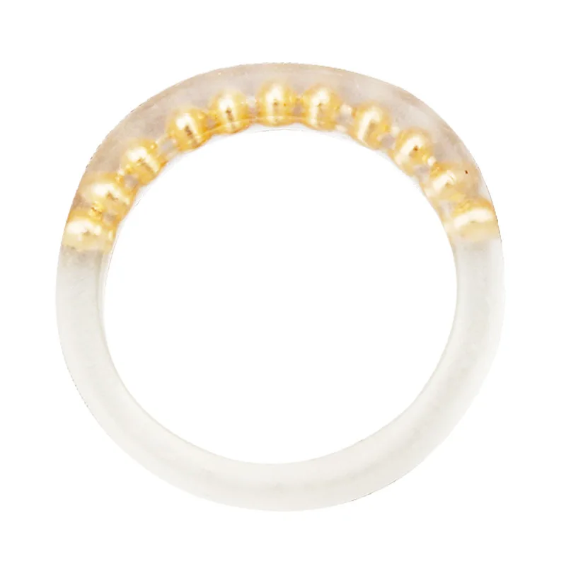 

Personality Simple Temperament Resin Band Ring Fashion Bead Resin Band Ring