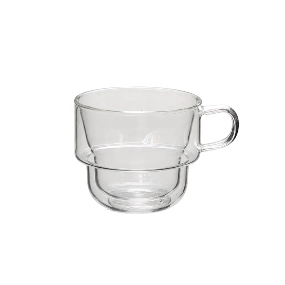 200ml Stackable Thermal Double Wall Glass Coffee Glass Cup Mug Buy
