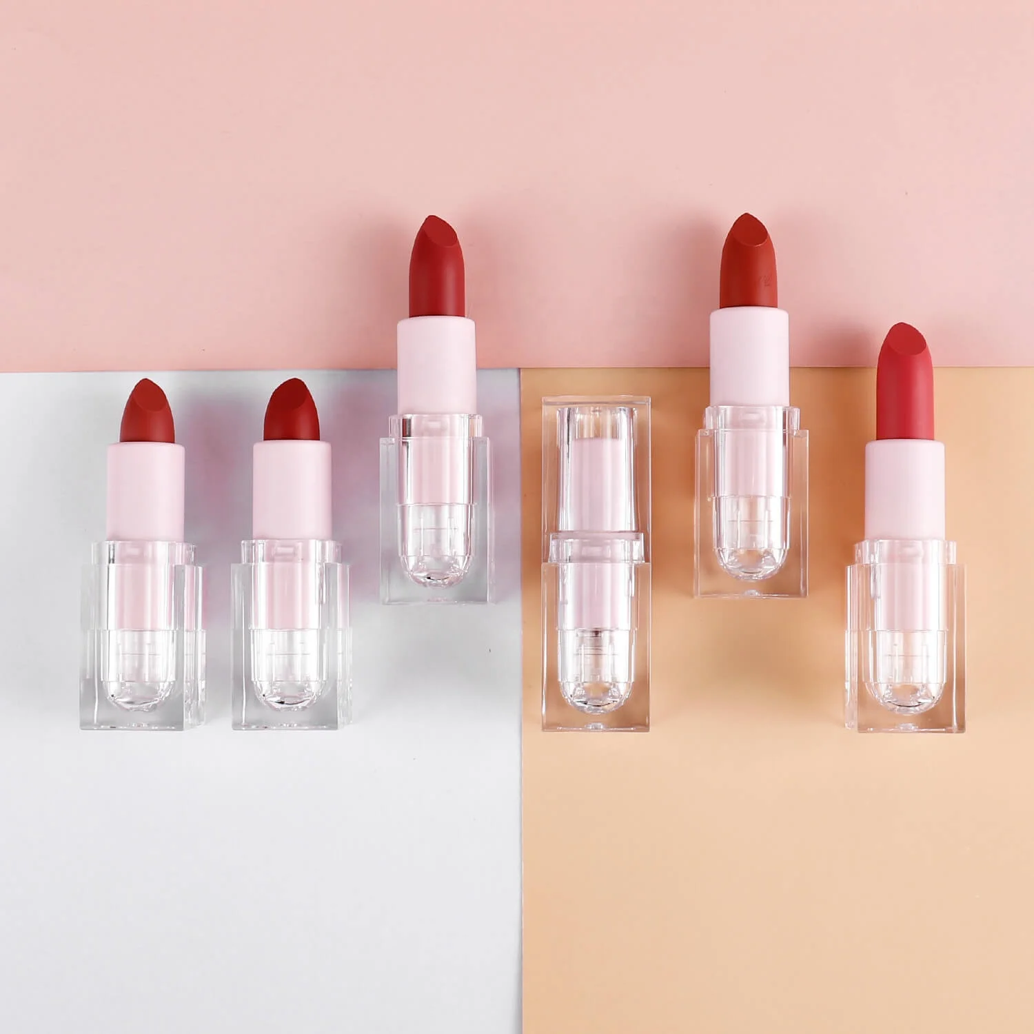 

Private Label Long Lasting Vegan Lipstick Cosmetic Waterproof Matte Solid Silky Lipstick