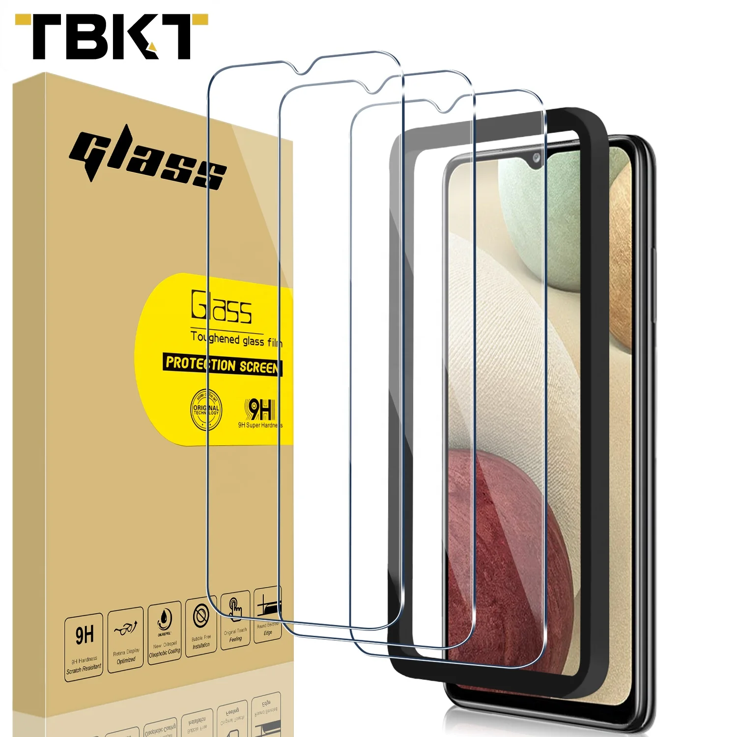 

0.33mm Screen Protector Temperd Glass 3D Screen Protective Glass for Samsung M12 lndia Anti-Scratch