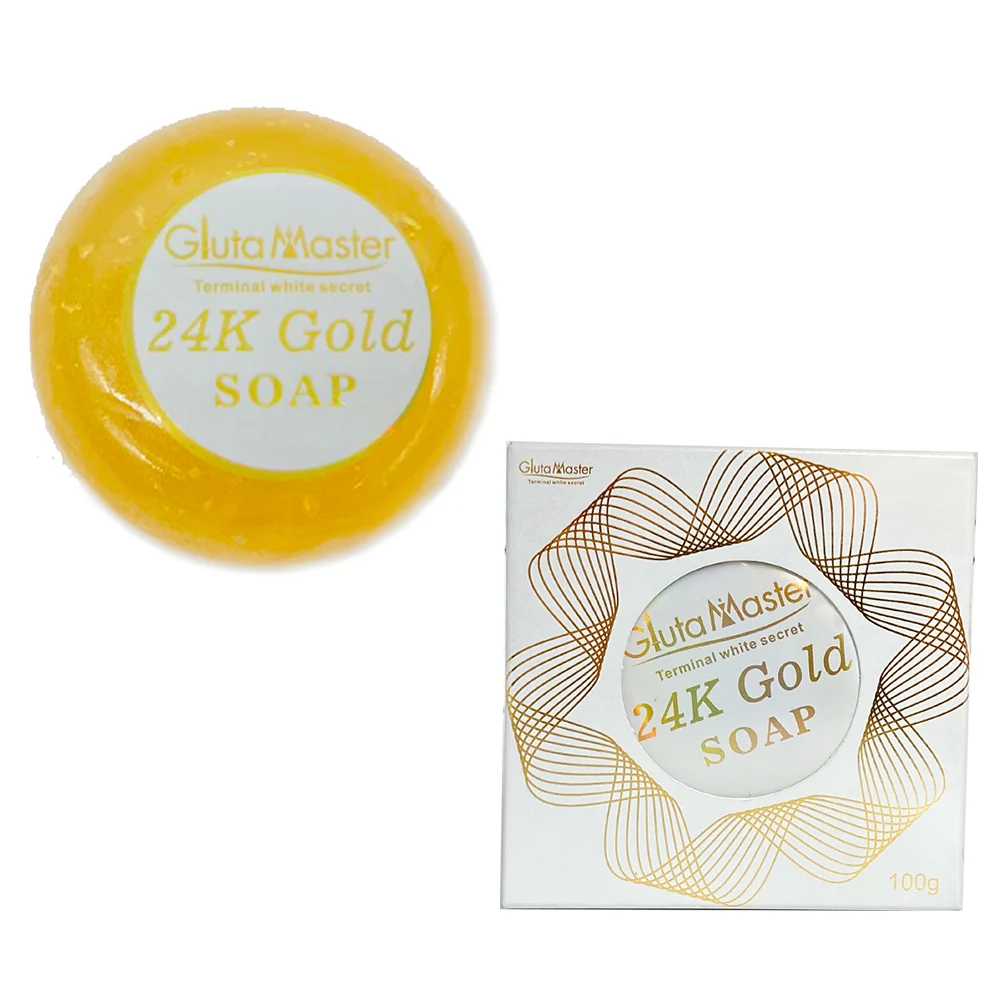 

Gluta Master Terminal White Secret Skin Whitening Facial or Bath Shower Beauty Soap Best for Glowing Skin 24K Gold Soap