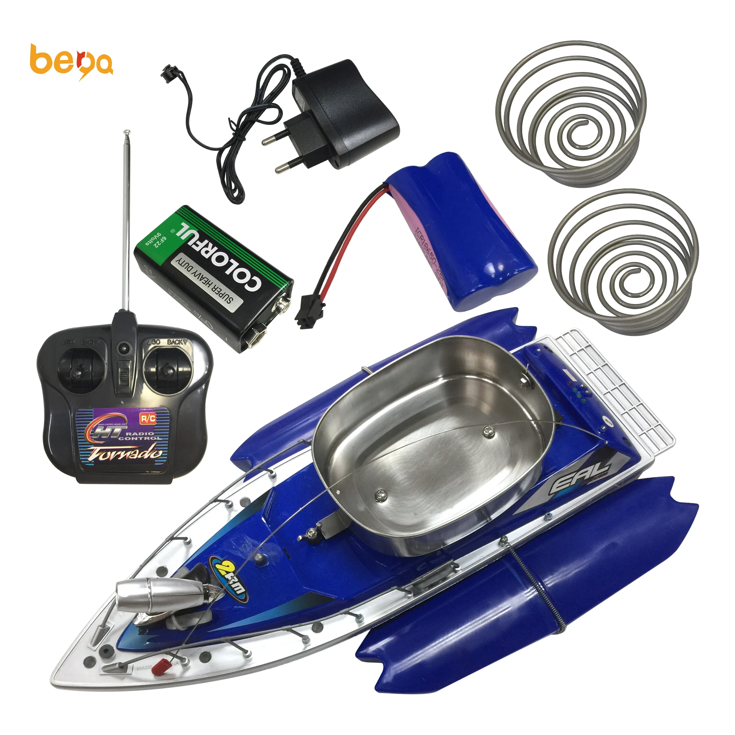 

Wireless Collision Resistant Fishing Gear Remote Fishing Lure 3 Class Wind Resistance RC Fishing Bait Boat, Green/blue ,customized