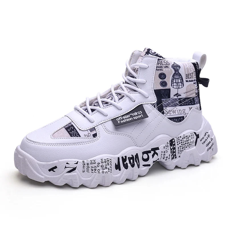 

Sport High Top Sneaker White 2020 Fall Urban Leisure Outdoor Cheap Casual Shoes