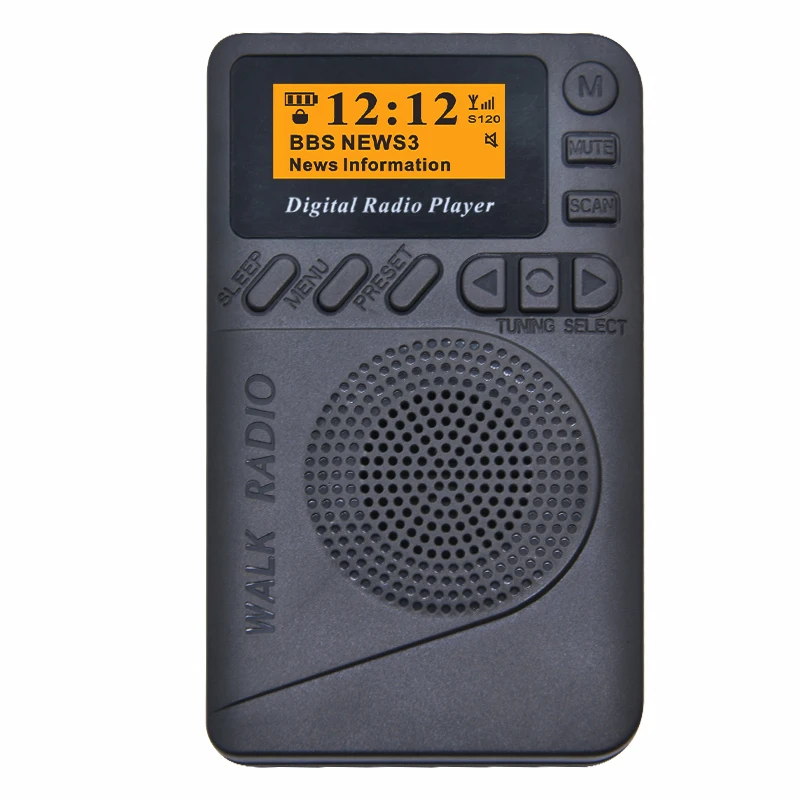 

2021 Popular Portable DAB/DAB+ FM digital Radio with SD Card MP3 Player Support Stations Presetting, Black