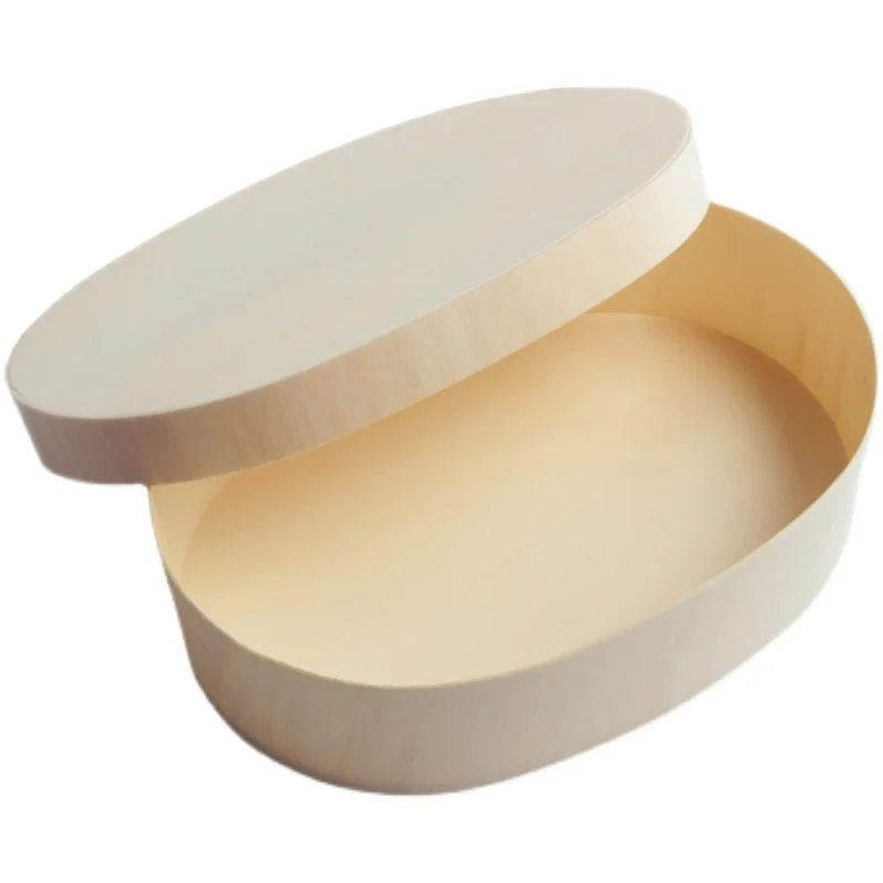 

Eco-friendly Disposable Oval Wooden Bento Box Charcuterie Boards Packaging Box Take Away Food Container Christmas Gift Box