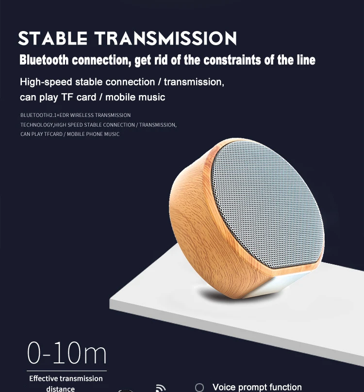 Mini Portable Outdoor Wooden Wireless Bluetooth Speaker Bamboo Hands Free Portable Blue Speaker - ANKUX.COM