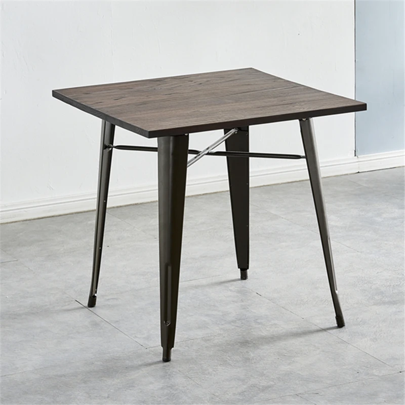 
Free sample India cheap dining room furniture Industrial Style metal iron dining table set 4/6 chairs Vintage dining room set 