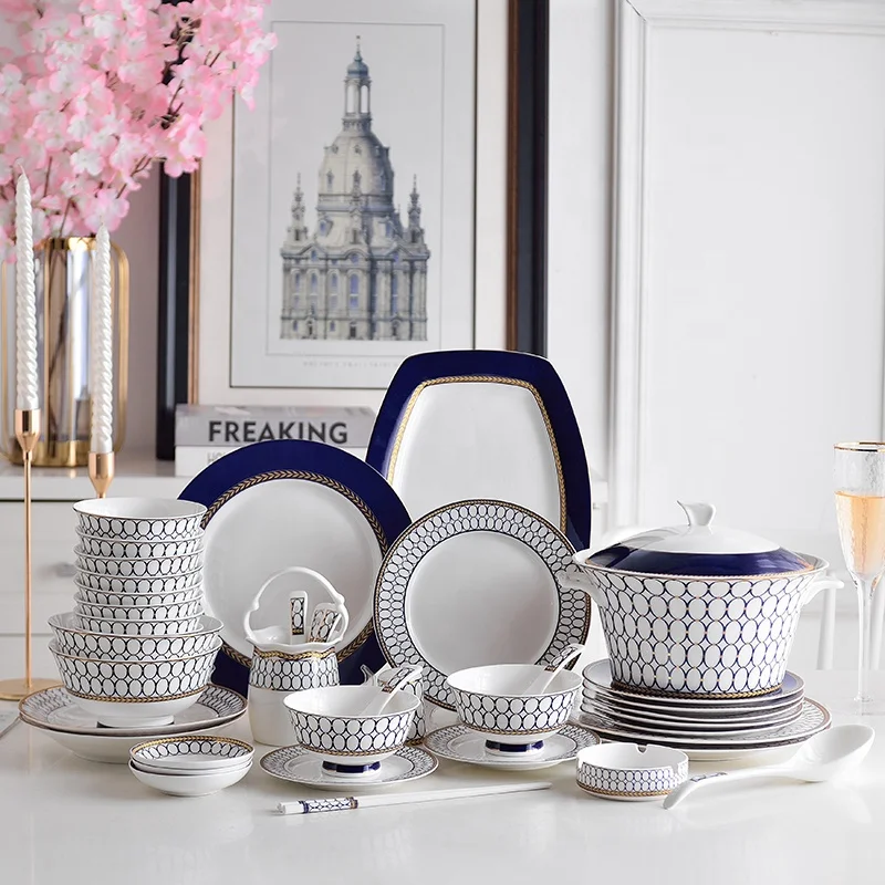 

ins palace European tableware set household combination European and American dishes light luxury creative net celebrity, Customized color