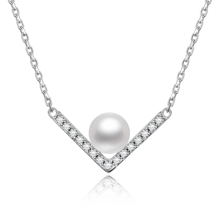 

925 sterling silver freshwater pearl name personalized chain necklace