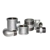 Galvanized surface finished iron pipe fittings connected with iron BSP threaded fittings