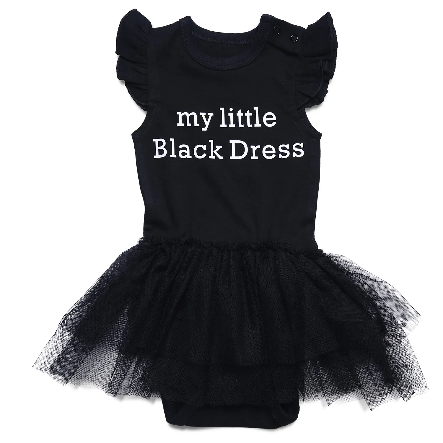 

Cheap Custom 100% Cotton Baby Tutu Dress Short Sleeve Baby Girl Summer Bodysuit Black Baby Clothes