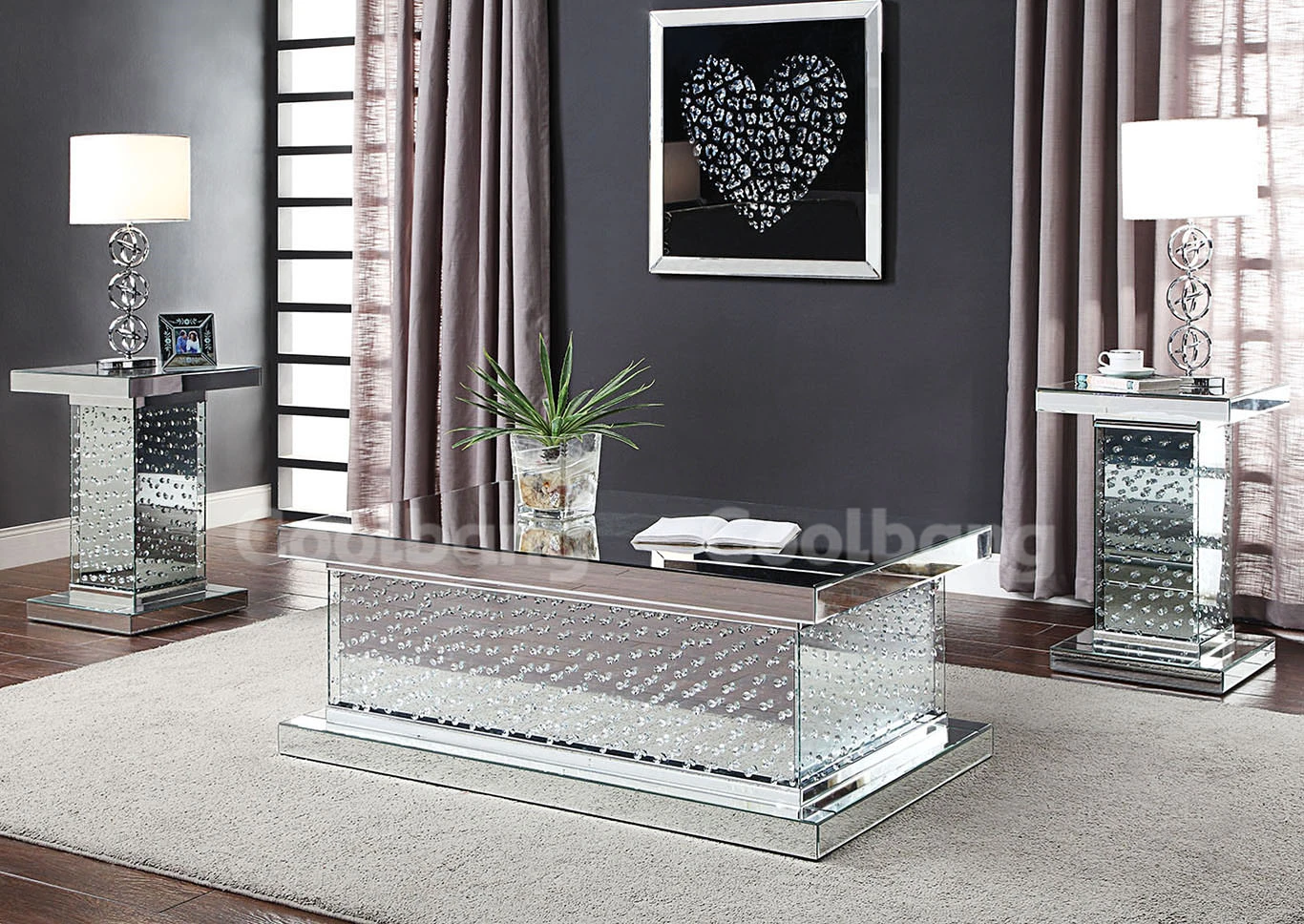 Modern Style Floating Crystal Home Furniture Rectangle Mirrored Coffee Table Buy Modern Style