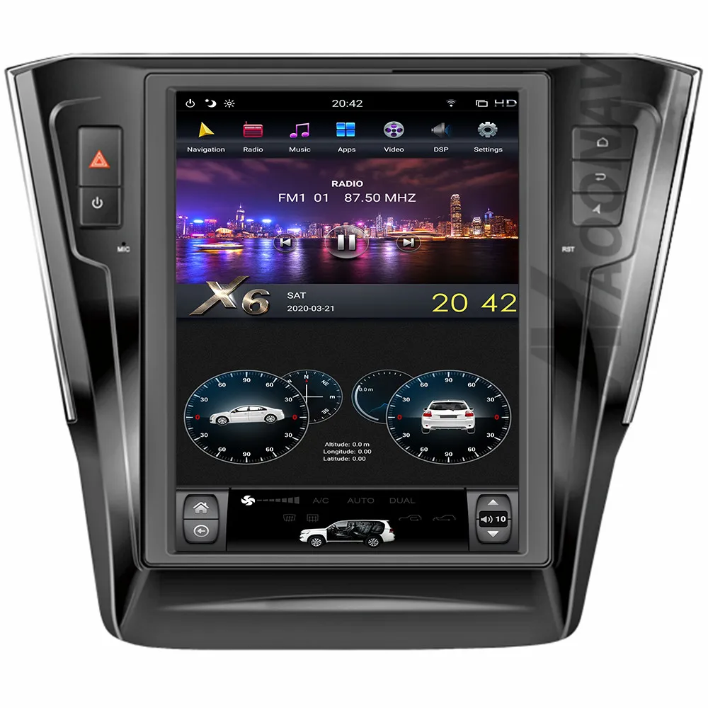 

10.4 inch vertical screen car DVD player for Volkswagen VW-Passat 2016-2018 autoradio car GPS navigation IPS multimedia player, Black