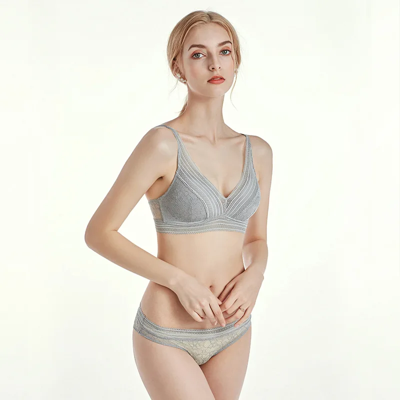 

embroidery bras and panty sexy women's bra set
