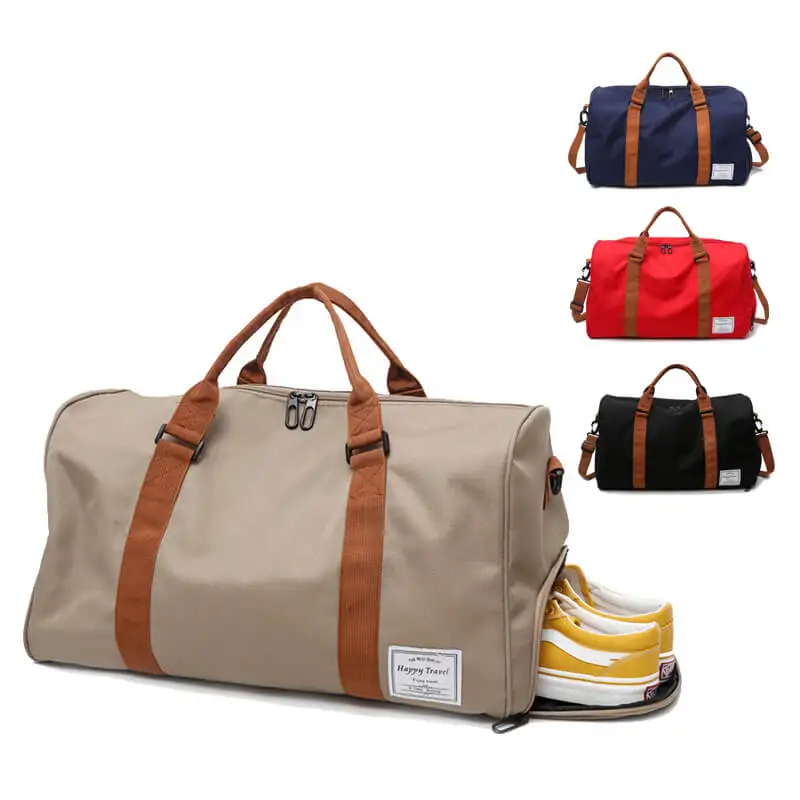 

V-020 New fashion nylon outdoor sports gym bag luxury sublimation travel duffle bag with shoe compartment