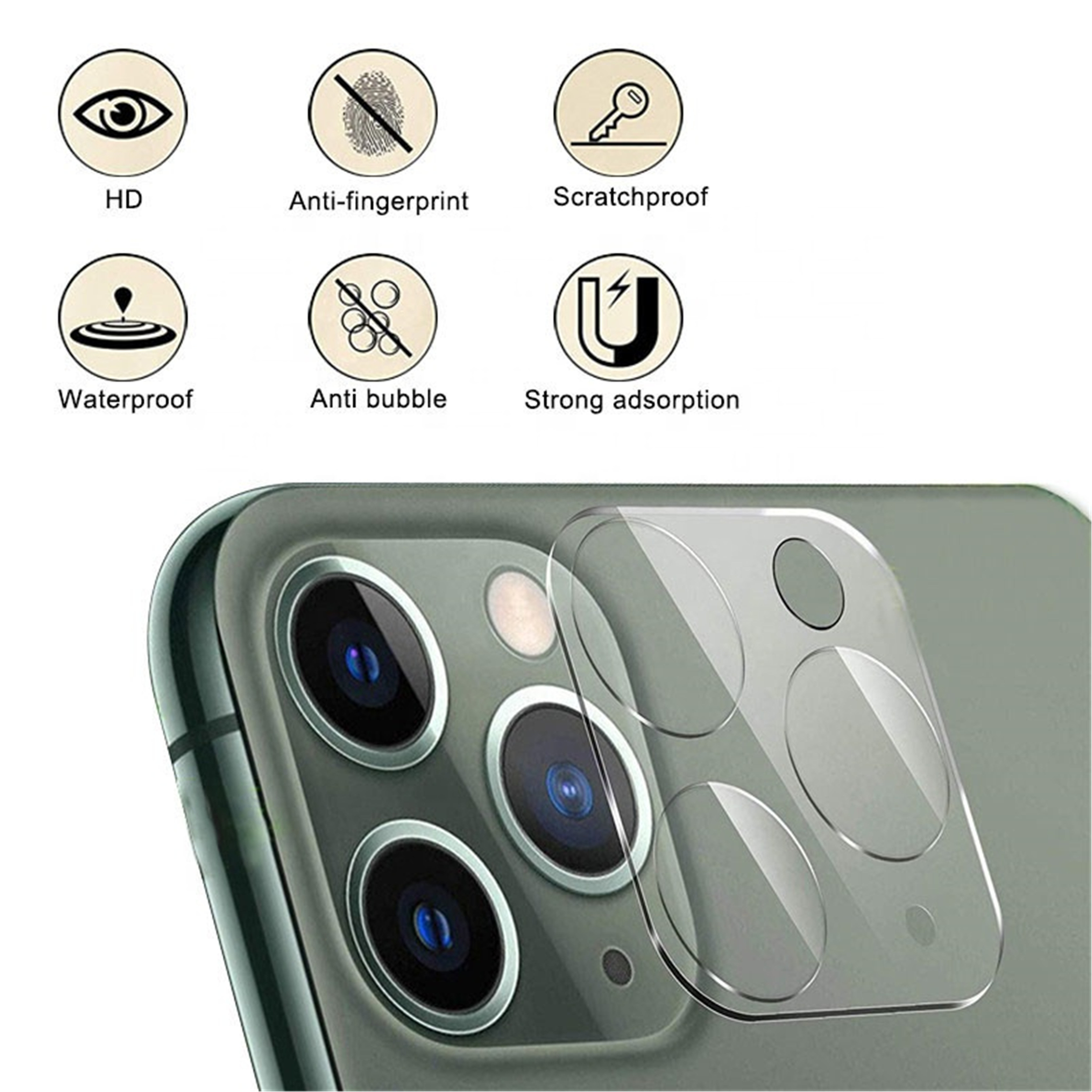 

New High Clear Tempered Glass Camera Lens Protector For iphone 12 Pro Max