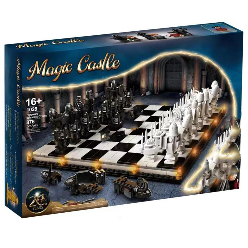 

1028 compatible legoings 76392 Hogwartses Wizard Chess Building Blocks Bricks Toys Kids Christmas Gifts 876pcs/set