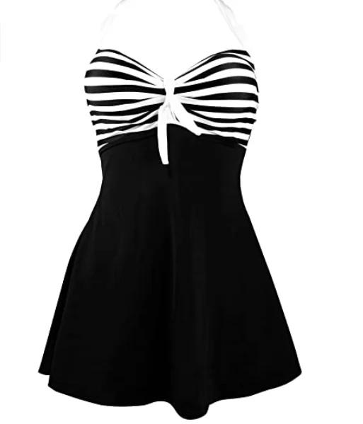 

Vintage Sailor Pin Up Swimsuit Retro One Piece Swim dress