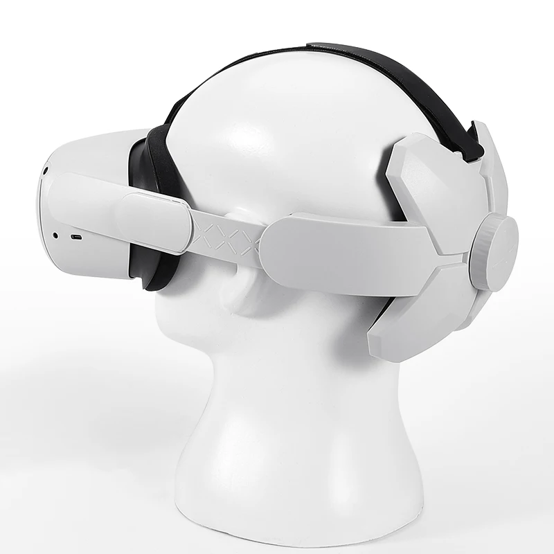 

Using VR Adjustable Comfortable Support Design Elite Strap for Oculus Quest 2, Head Strap Replacement for Quest 2 Accessories, White