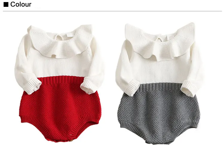 Knitted Romper Long Sleeve Infant Cartoon Romper Bunny Sleeve Long Winter Jumpsuit Newborn Baby Gift Set Clothes