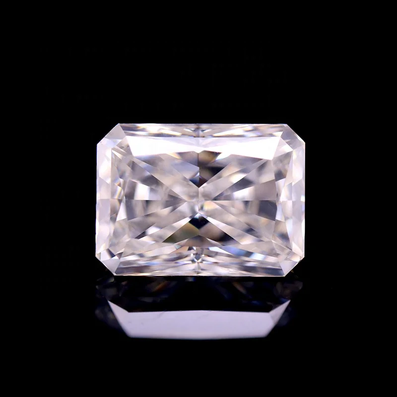 

DEF crushed ice cut Radiant Moissanite loose stone