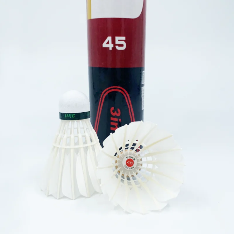 Dmantis D45 3in1 Best-selling Top Grade Goose Feather Badminton Shuttlecock Shuttlecock Durable Natural Goose Feather