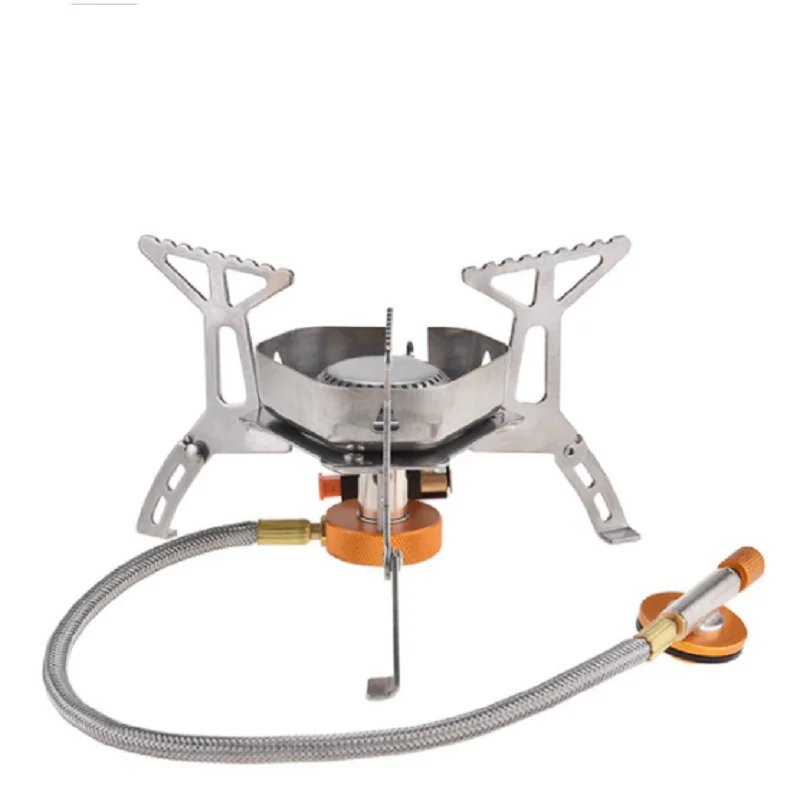 

New camping windproof stove head outdoor portable gas hot pot grill
