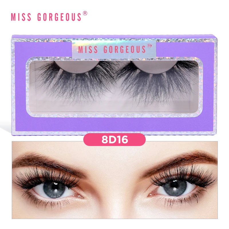 

Miss Gorgeous Fluffy Eyelashes 25Mm Cruelty Free Mink Eyelashes 3D 5D 8D Real Mink Lashes In Bulk, Black