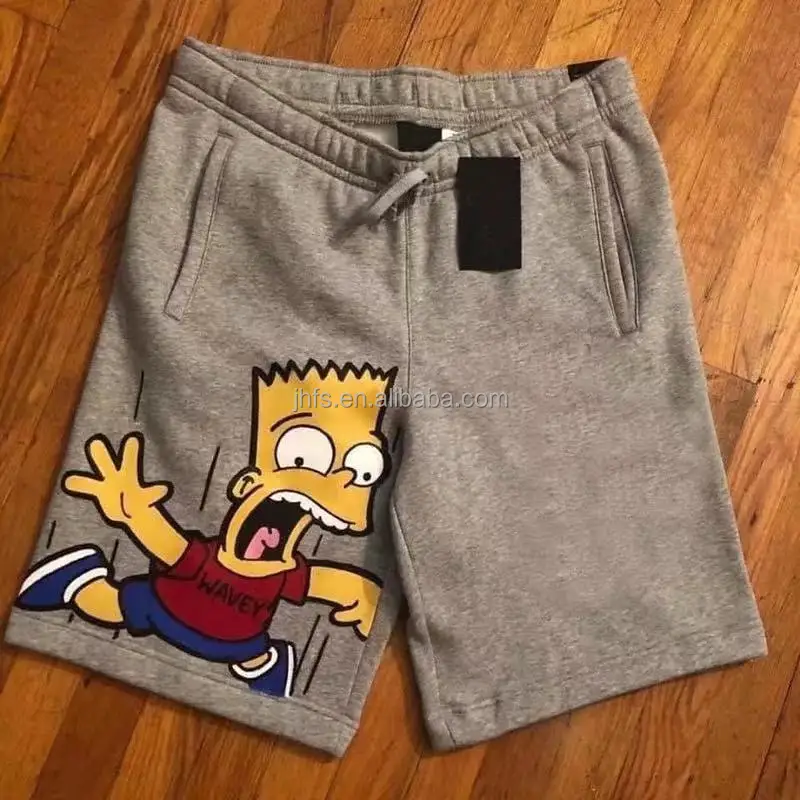 

J&H fashion high quality 100% cotton men's shorts summer cartoon print graffiti elastic waist shorts 75 colors avalible, 75 colors as picture