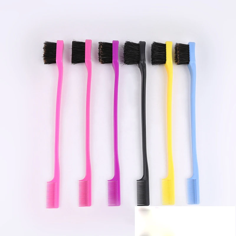 

Customized new portable eyebrow brush hair dye toothbrush oiled hair care tool, Black