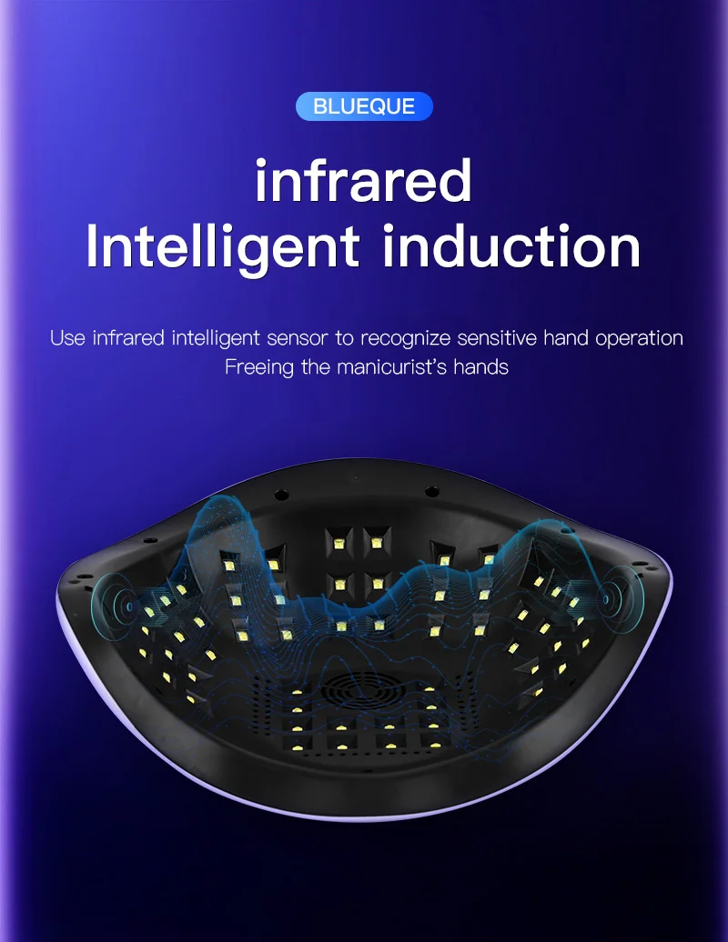 BLUEQUE  168w Nails Dryer Gel Polish Drying Lamp Nail Curing Lamp Dryer UV LED Nail Lamp For Manicure